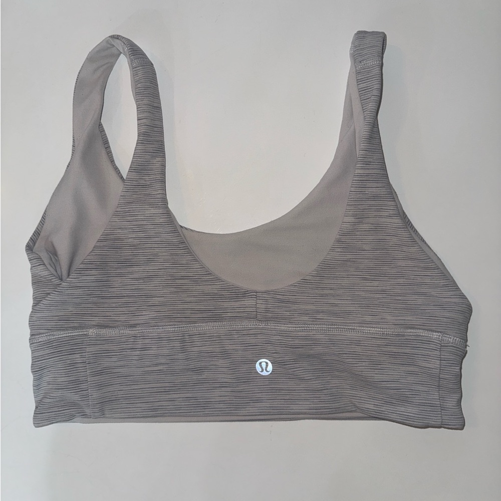 Reversible lululemon athletica Striped Gray Sports Bra size 8